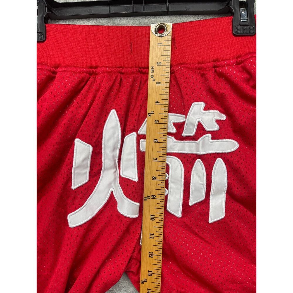Just Don 1993-94 Houston Rocket Shorts Size Small Red RARE Yao Ming - Picture 3 of 12